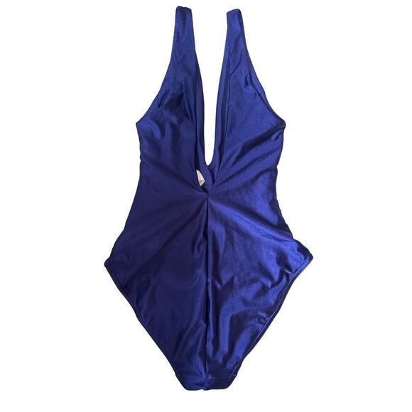 Zimmermann New Tiggy Plunge Circle Link One Piece Swimsuit Blue Size 2 US Size 6 - Picture 12 of 16